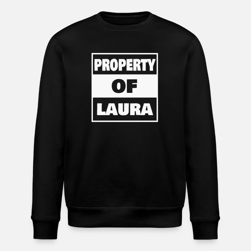 Laura as a first name - Stanley/Stella ROLLER Unisex Organic Sweatshirt - black