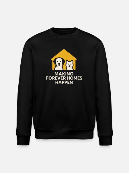 Adoption Day Pet Rescue Shelter - Stanley/Stella ROLLER Unisex Organic Sweatshirt - black