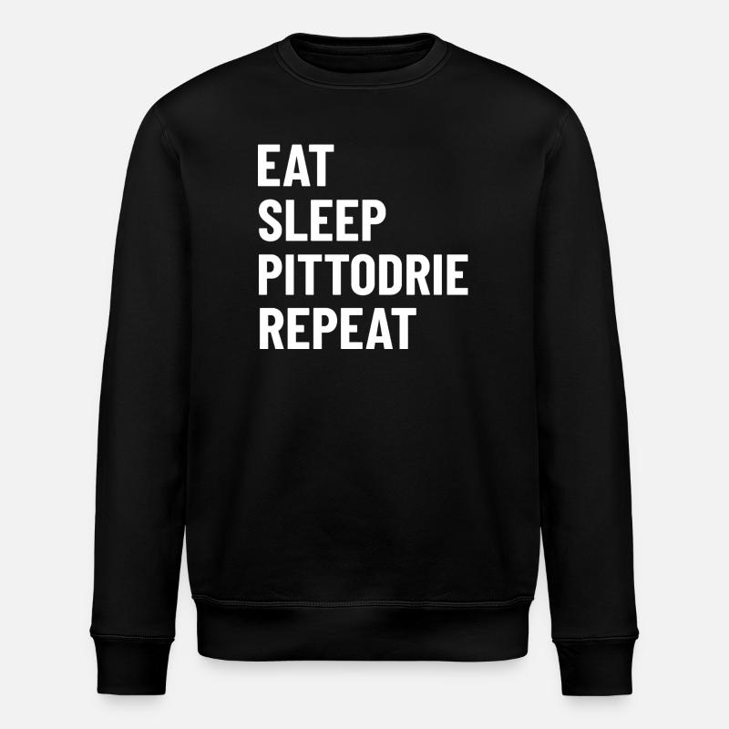 Eat Sleep Pittodrie Repeat - Stanley/Stella ROLLER Unisex Organic Sweatshirt - black