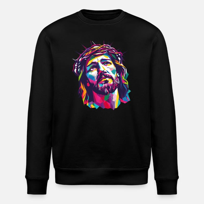 Jesus - Stanley/Stella Unisex Bio-Sweatshirt ROLLER - Schwarz