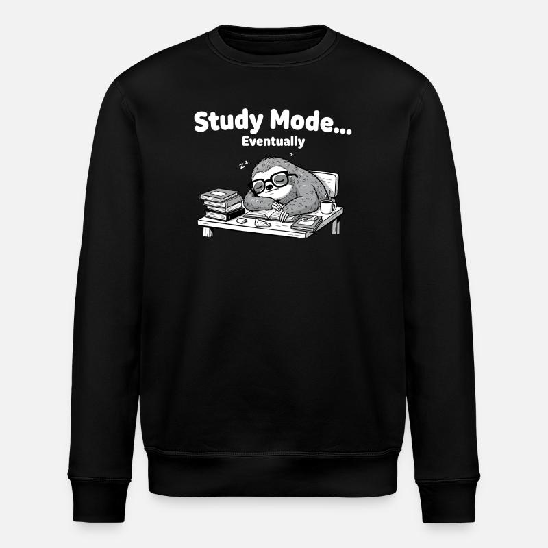 Schlafmodus Sloth am Schreibtisch - Stanley/Stella Unisex Bio-Sweatshirt ROLLER - Schwarz