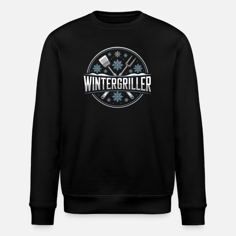 Wintergriller Schneeflocken BBQ Meister - Stanley/Stella Unisex Bio-Sweatshirt ROLLER - Schwarz