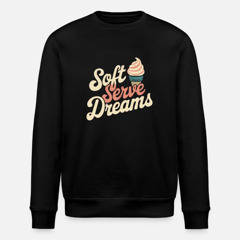 Retro Eiscreme - Stanley/Stella Unisex Bio-Sweatshirt ROLLER - Schwarz