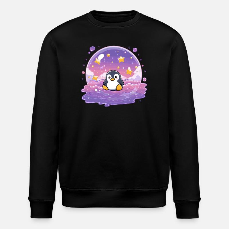 Pingouin dans le Sceau Stellaire - Sweat bio ROLLER Stanley/Stella Unisexe - noir
