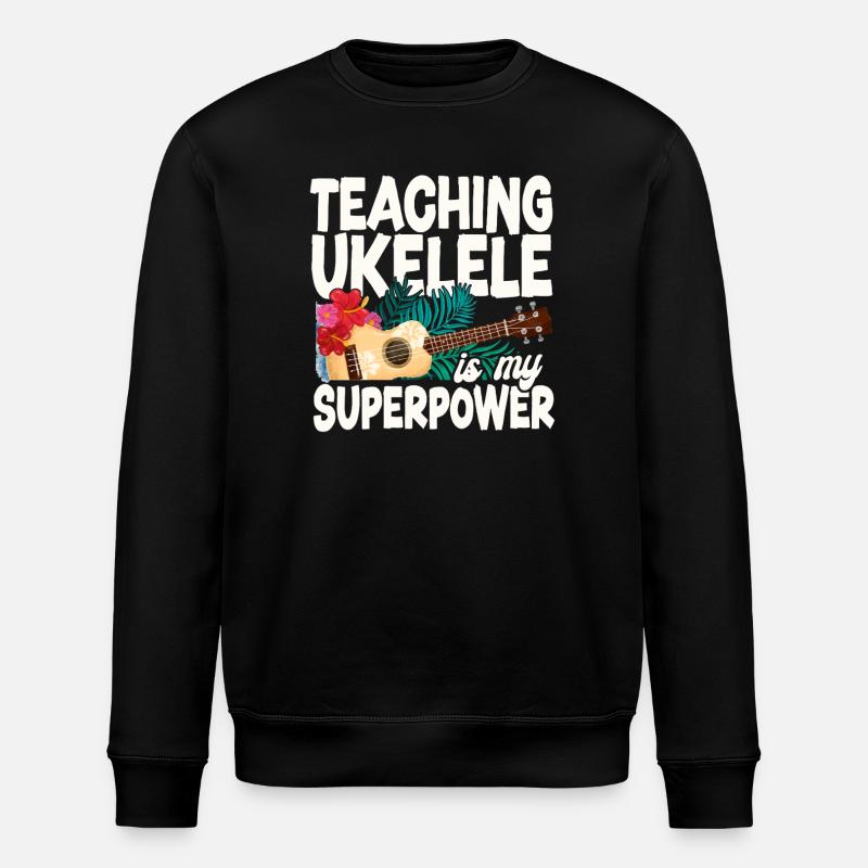 Enseignement de l’ukulélé hawaïen ukélé - Sweat bio ROLLER Stanley/Stella Unisexe - noir