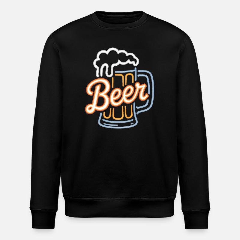 Beer - Cool Beer Logo - Stanley/Stella ROLLER Unisex Organic Sweatshirt - black