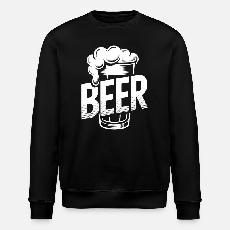 Bier – Cool Beer Logo - Stanley/Stella Unisex Bio-Sweatshirt ROLLER - Schwarz