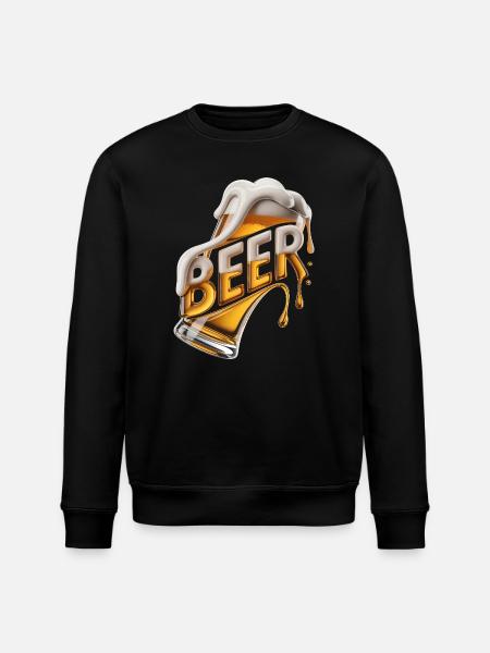 Bier – Cool Beer Logo - Stanley/Stella Unisex Bio-Sweatshirt ROLLER - Schwarz