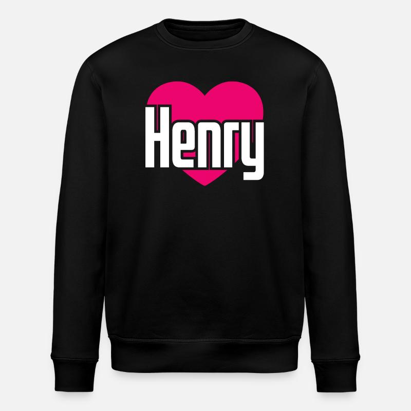 J’aime Henry Coeur Rose J’aime Henry - Sweat bio ROLLER Stanley/Stella Unisexe - noir