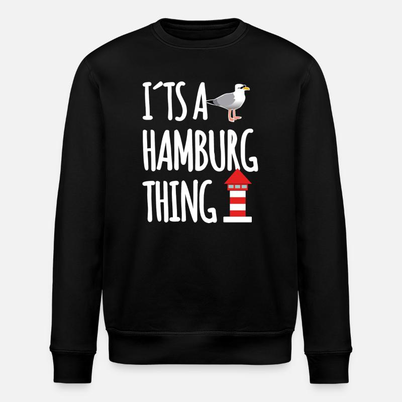 Dicton du port de Hambourg - Sweat bio ROLLER Stanley/Stella Unisexe - noir