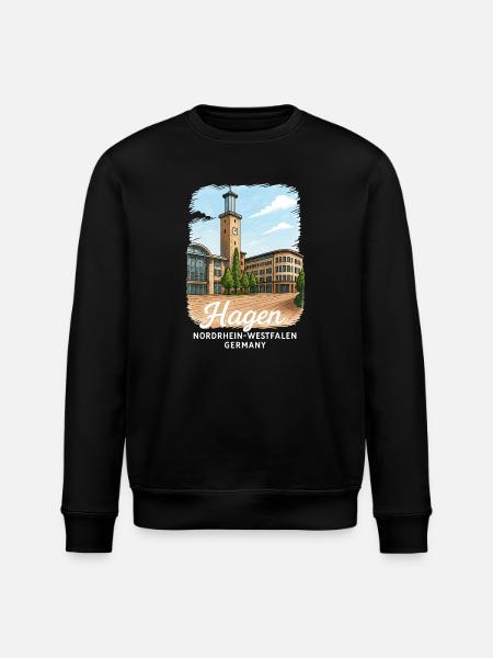 Hagen, North Rhine-Westphalia - Stanley/Stella ROLLER Unisex Organic Sweatshirt - black