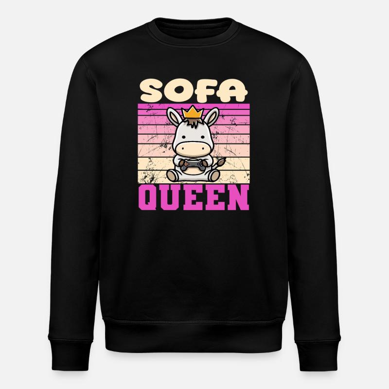Sofa Queen gaming esel - Stanley/Stella Unisex Bio-Sweatshirt ROLLER - Schwarz