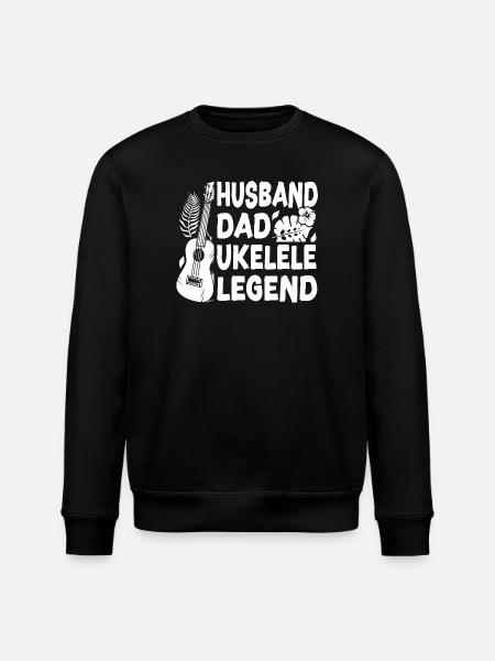 Hawaiian Ukulele Uke Dad Husband - Stanley/Stella Unisex Bio-Sweatshirt ROLLER - Schwarz