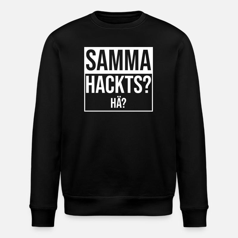 samma hacks hä - Stanley/Stella ROLLER Unisex Organic Sweatshirt - black