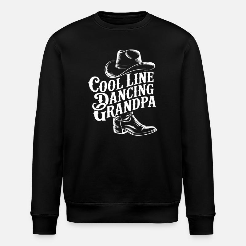Line Dancing Grandpa - Stanley/Stella ROLLER Unisex Organic Sweatshirt - black