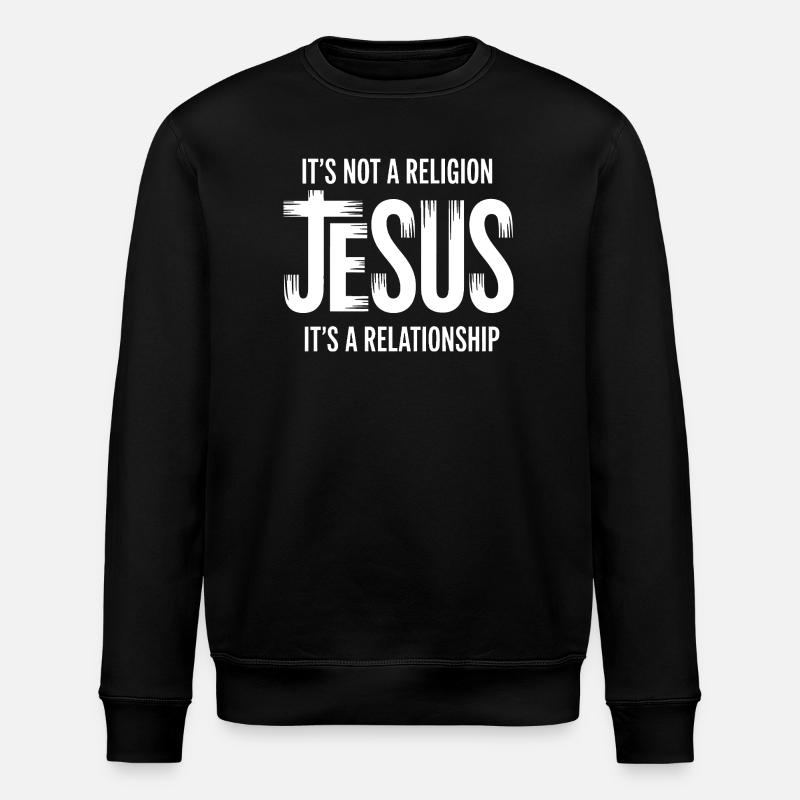 Jesus Beziehungs-T-Design - Stanley/Stella Unisex Bio-Sweatshirt ROLLER - Schwarz