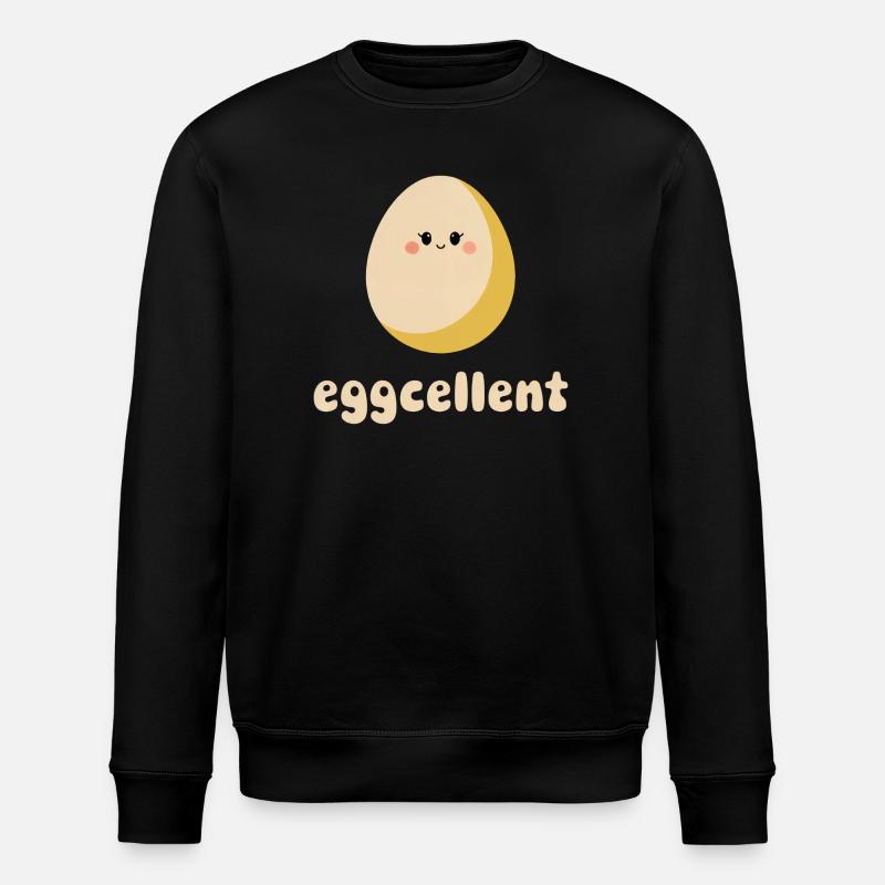 Eggcellent – Süßes Frühstücksei - Stanley/Stella Unisex Bio-Sweatshirt ROLLER - Schwarz