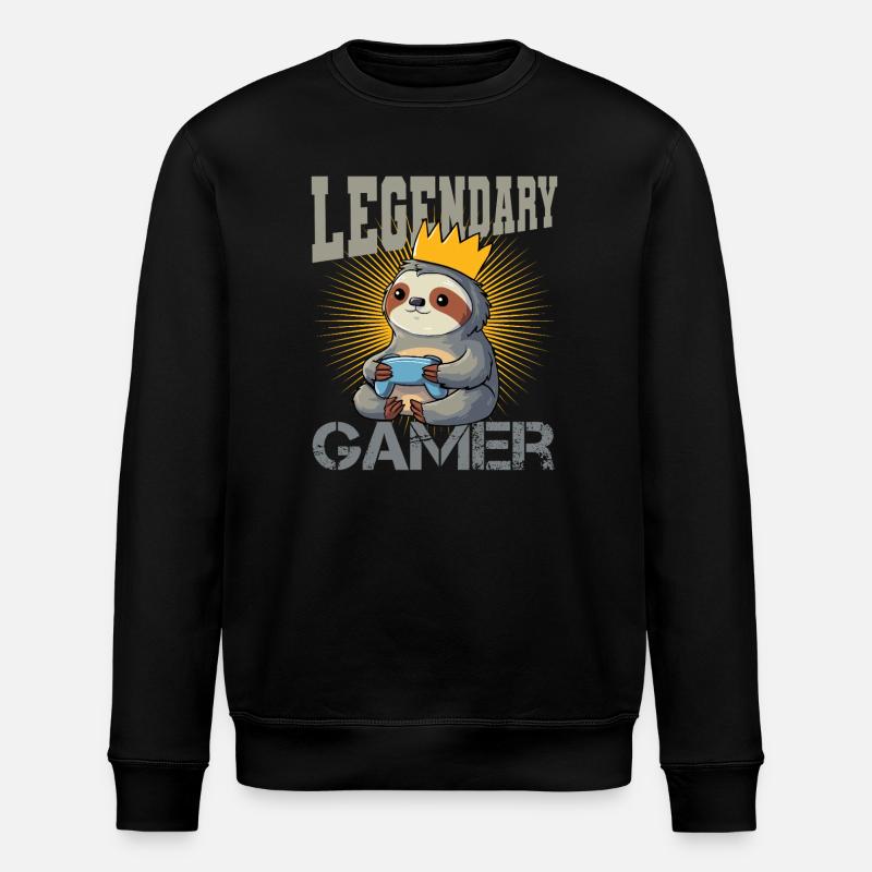 Legendary Gamer - Gaming - Stanley/Stella ROLLER Unisex Organic Sweatshirt - black