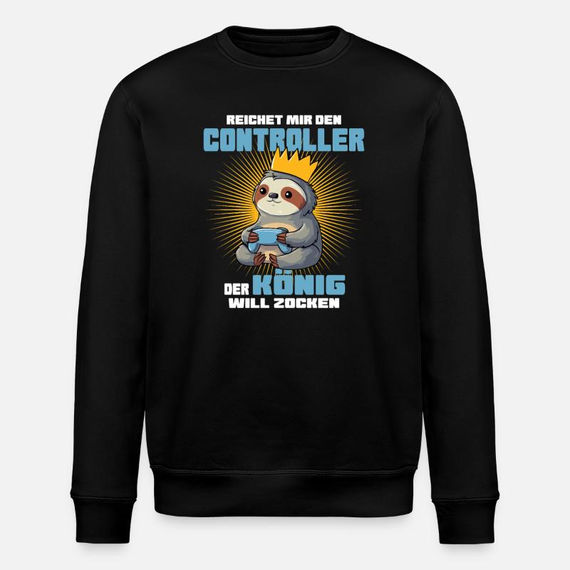 Roi avec manette - Sweat bio ROLLER Stanley/Stella Unisexe - noir