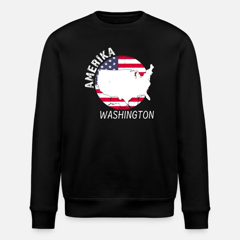 Washington - Stanley/Stella ROLLER Unisex Organic Sweatshirt - black