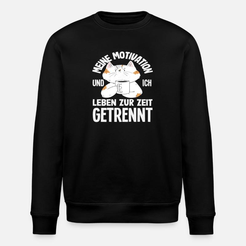 Chat drôle sans motivation - Sweat bio ROLLER Stanley/Stella Unisexe - noir