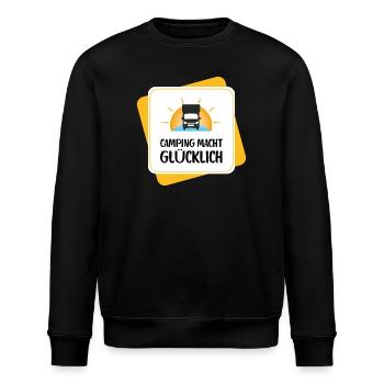 Le camping vous rend heureux – conception de camping-car - Sweat bio ROLLER Stanley/Stella Unisexe - noir - Devant - Nik (191cm)