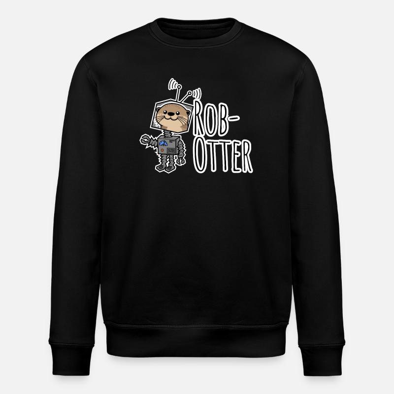 Rob-Otter - Blague plate mi-loutre mi-robot ! - Sweat bio ROLLER Stanley/Stella Unisexe - noir