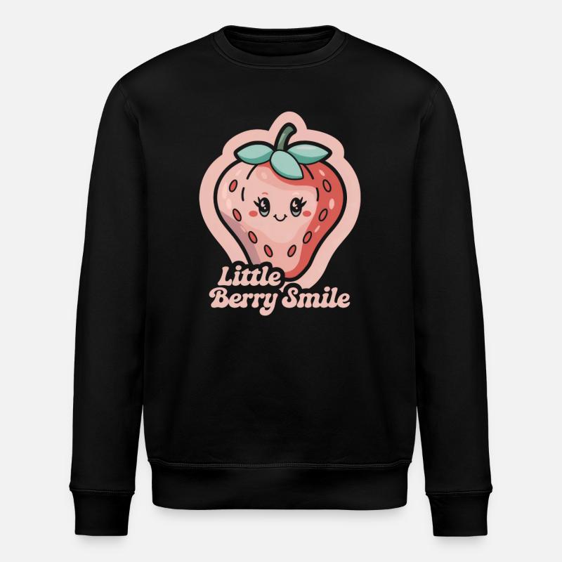 Little Berry Smile - Erdbeere - Stanley/Stella Unisex Bio-Sweatshirt ROLLER - Schwarz