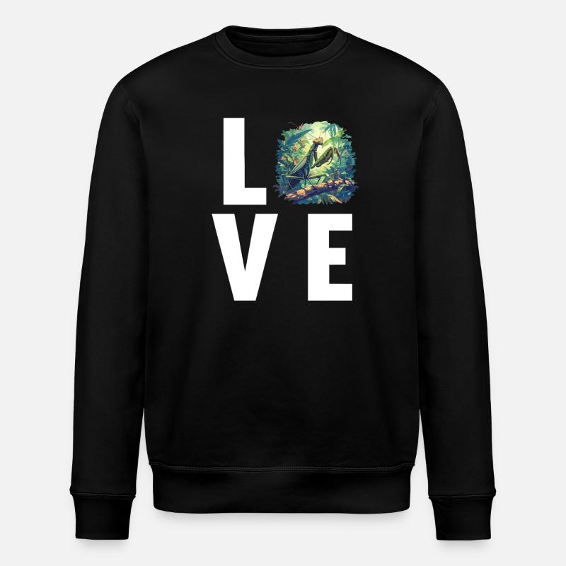 Gottesanbeterinnen Gottesanbeterin - Stanley/Stella Unisex Bio-Sweatshirt ROLLER - Schwarz