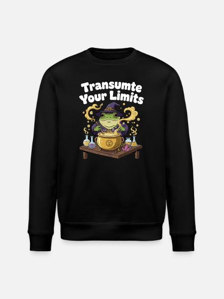 Transmute Borders – Frog Spell - Stanley/Stella ROLLER Unisex Organic Sweatshirt - black
