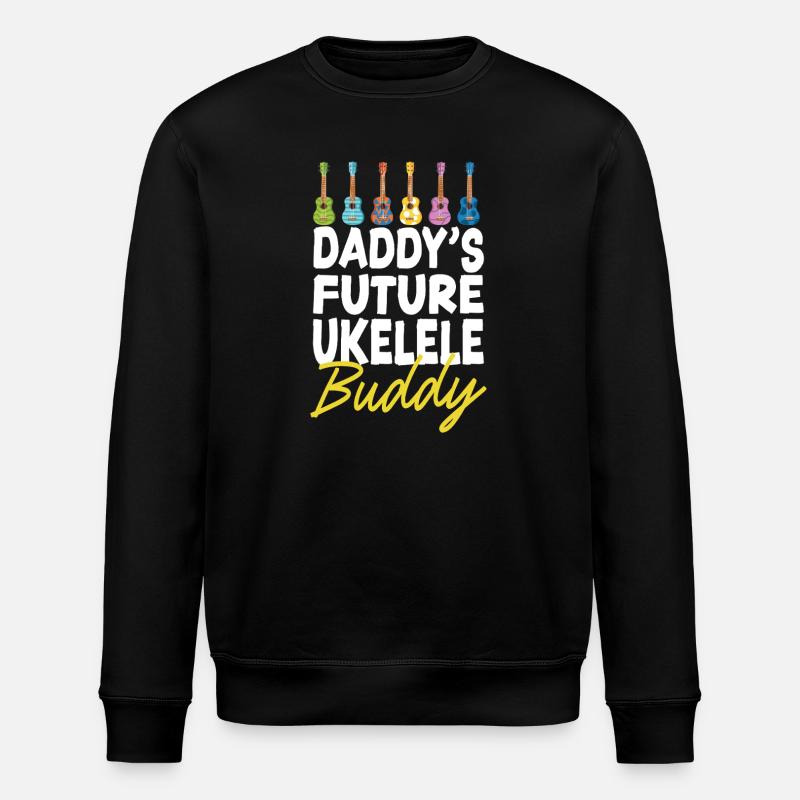 Hawaiian Ukulele Uke Daddy's - Stanley/Stella ROLLER Unisex Organic Sweatshirt - black