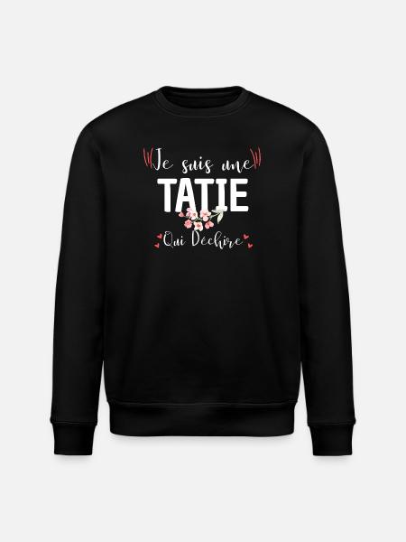 Auntie Tearing Floral Style - Stanley/Stella Unisex Bio-Sweatshirt ROLLER - Schwarz