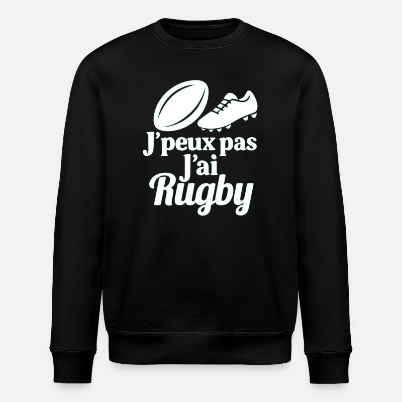 J'peux pas j'ai Rugby - Sweat bio ROLLER Stanley/Stella Unisexe - noir