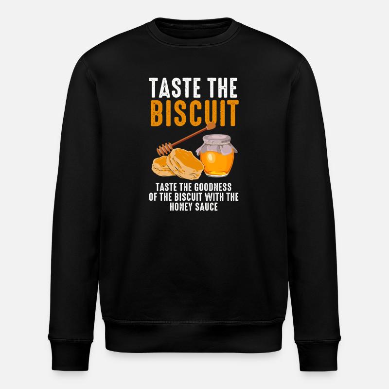 Taste the Biscuit with Honey - Stanley/Stella ROLLER Unisex Organic Sweatshirt - black