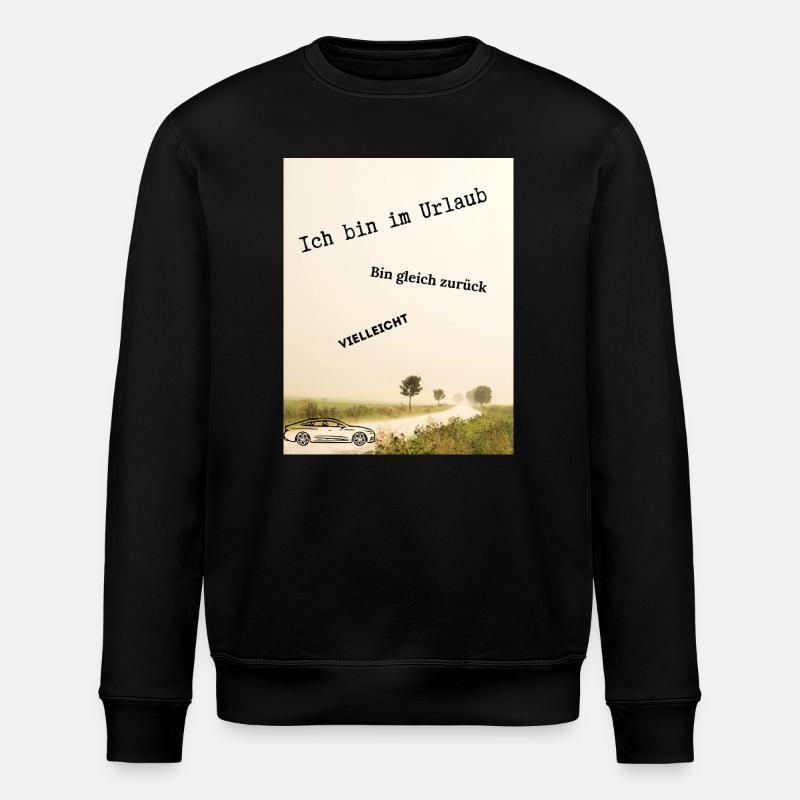 Ich_bin_im_Urlaub - Stanley/Stella Unisex Bio-Sweatshirt ROLLER - Schwarz
