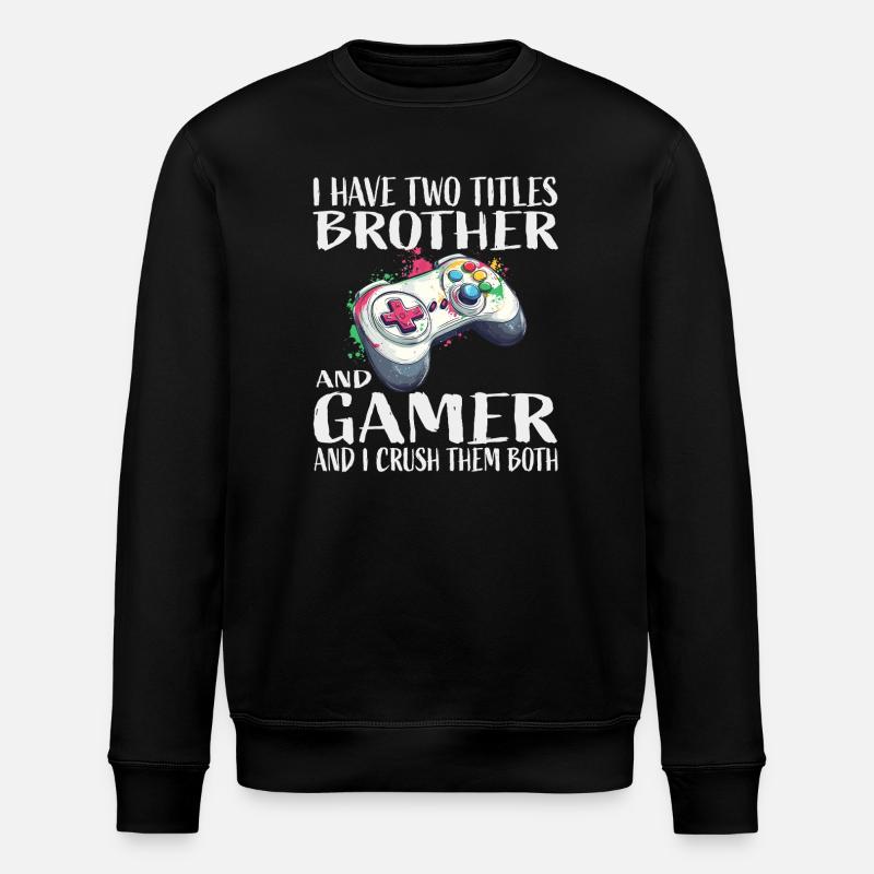 Bruder Gamer - Stanley/Stella Unisex Bio-Sweatshirt ROLLER - Schwarz