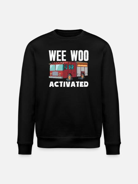 Wee Woo Squad Fire Tiny Feuerwehrmann - Stanley/Stella Unisex Bio-Sweatshirt ROLLER - Schwarz