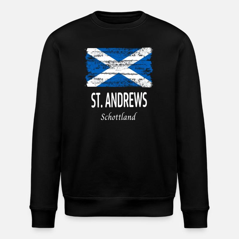 St. Andrews - Stanley/Stella Unisex Bio-Sweatshirt ROLLER - Schwarz