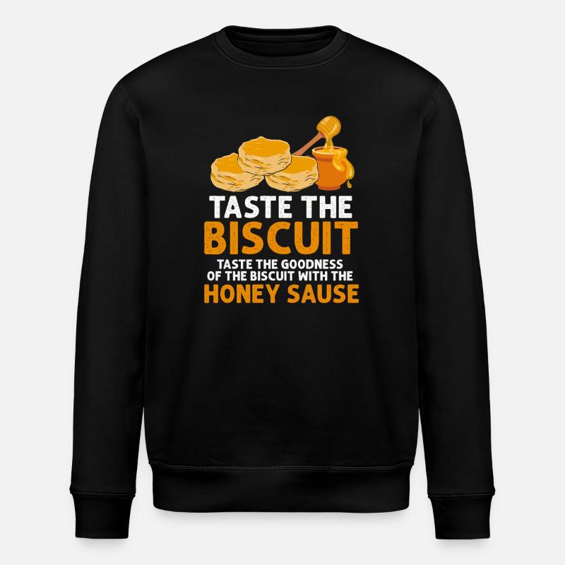 Biscuit Honey Sizzle Tee - Stanley/Stella ROLLER Unisex Organic Sweatshirt - black