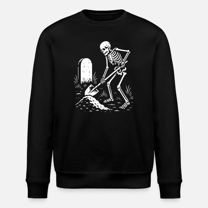 Fouilles de squelettes dans un cimetière - Sweat bio ROLLER Stanley/Stella Unisexe - noir