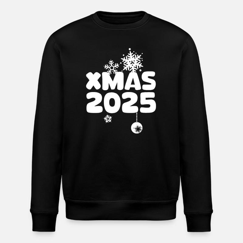 XMAS 2025 with snowflake design - Stanley/Stella ROLLER Unisex Organic Sweatshirt - black