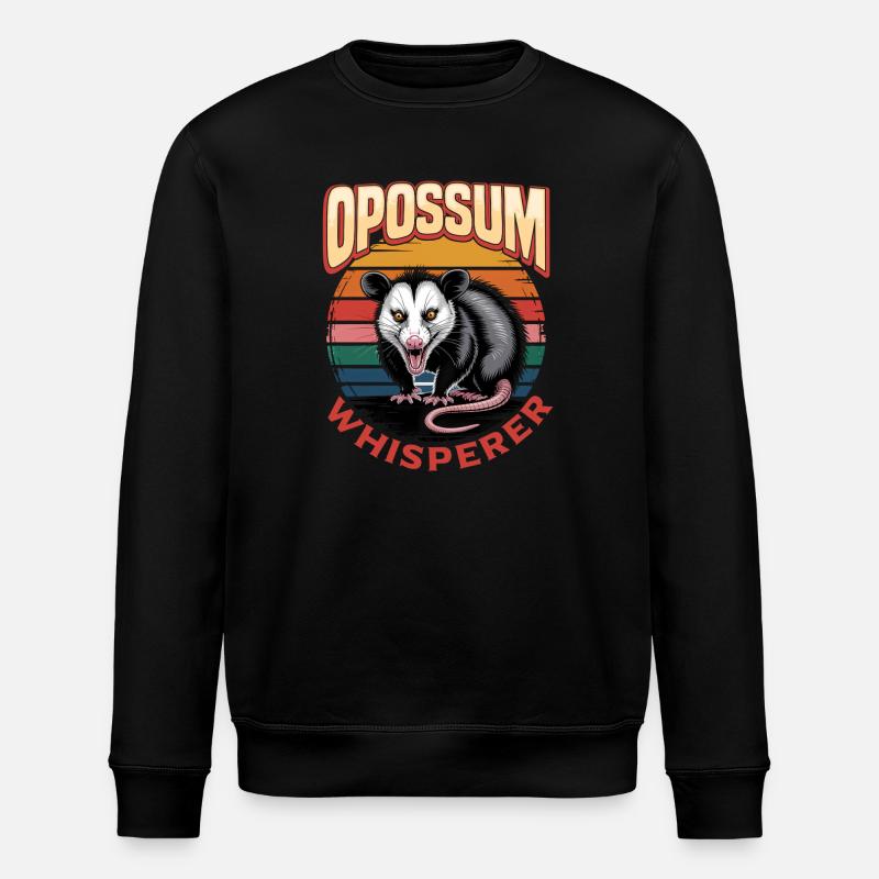 Funny Opossum - Stanley/Stella Unisex Bio-Sweatshirt ROLLER - Schwarz