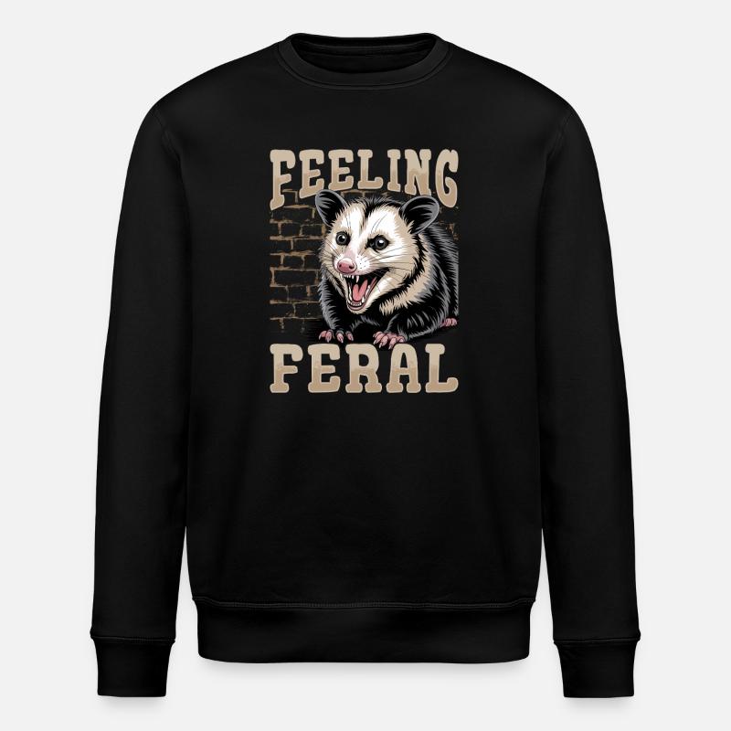 Drôle d’opossum - Sweat bio ROLLER Stanley/Stella Unisexe - noir