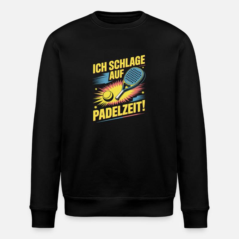 Padel Time Neon Hits - Stanley/Stella ROLLER Unisex Organic Sweatshirt - black