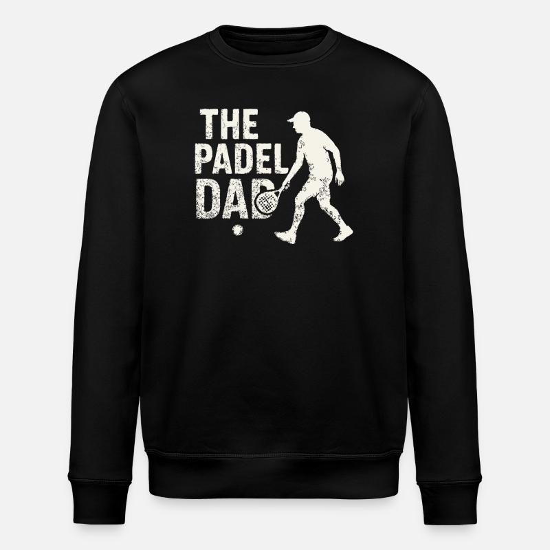 The Padel Dad  - Stanley/Stella Unisex Bio-Sweatshirt ROLLER - Schwarz