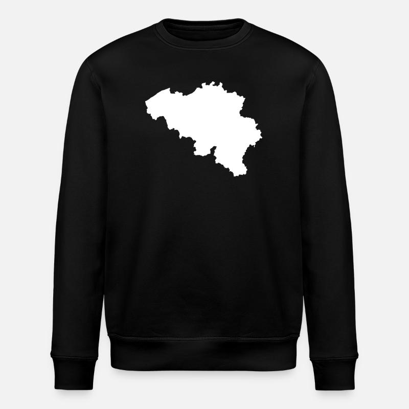 Silhouette du pays belge - Sweat bio ROLLER Stanley/Stella Unisexe - noir