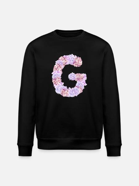 Flowers "G" for a genius person - Stanley/Stella ROLLER Unisex Organic Sweatshirt - black