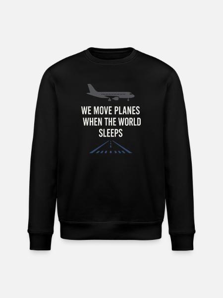 Nachtschichtrampe Des Bodenpersonals Am - Stanley/Stella Unisex Bio-Sweatshirt ROLLER - Schwarz