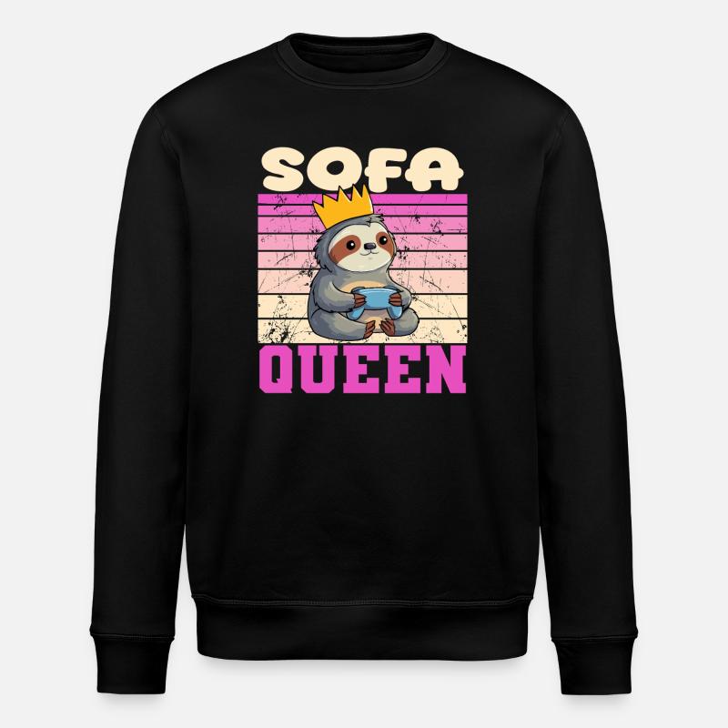 Gamerin Zocker queen - Stanley/Stella Unisex Bio-Sweatshirt ROLLER - Schwarz