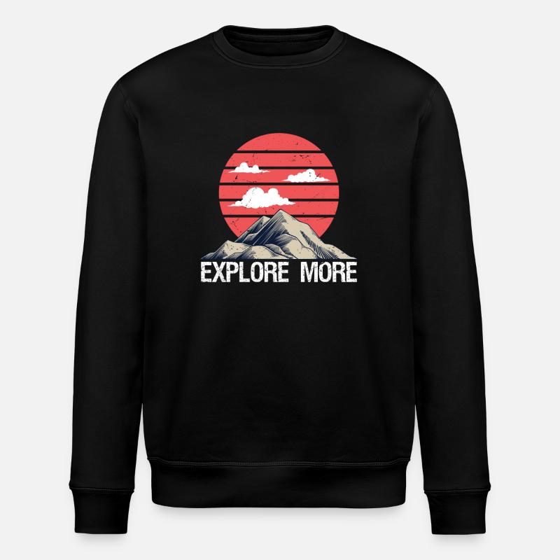 Mountain Explore more - Stanley/Stella ROLLER Unisex Organic Sweatshirt - black